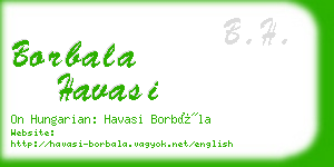 borbala havasi business card